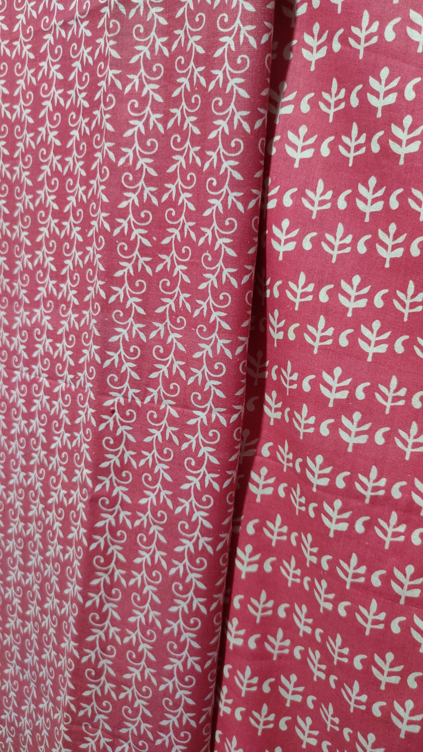 Pure Cotton Red Leaf Printed Unstitched Suit for Women - Image 5